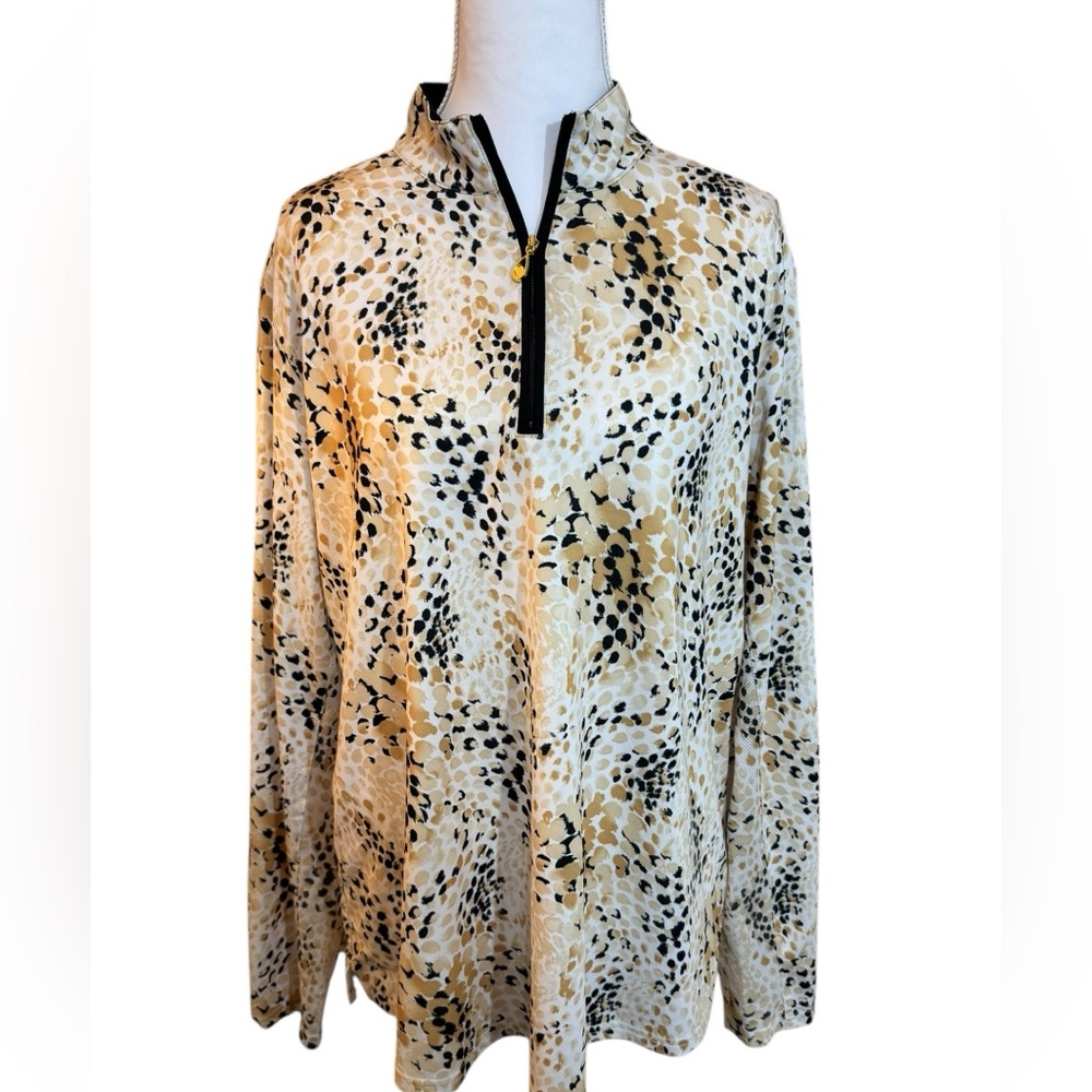 San Soleil Zip‎ Front Top – Size XL – UV50+ Performance Knit